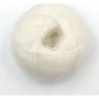 Příze Mohair by Canard Brushed Lace Bílá 3000 (Mohérová příze Brushed Lace White)