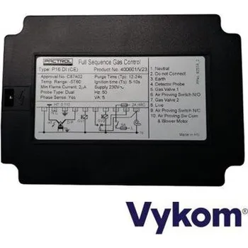 Příslušenství ke kotli Řídící a zapalovací automatika Pactrol P16 DI(CE), Tp 12-24s, Ts 5-10s