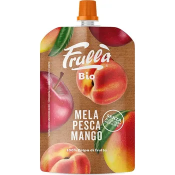Sušená potravina Jablko - mango - broskvové pyré BIO 100 g