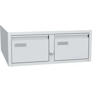 Kartotéka Samostatná dvouřadá kovová lístkovnice A5 Severn, 2 zásuvky, šedá