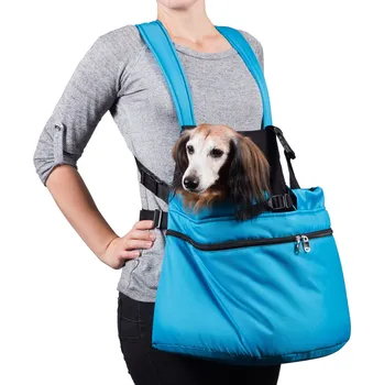 Psí batoh Iridog Batoh na psa 2v1 ZIPPY no.3 azurový s černou v30 x d38 x š23 cm