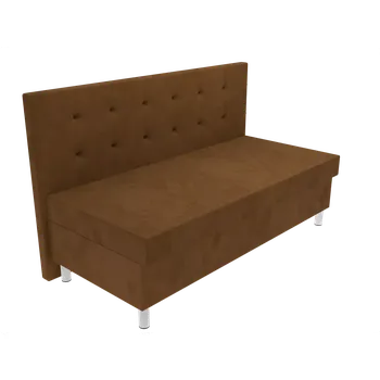 Postel Čalouněná postel Ava na nohách s čelem s vtahy, lamelovým roštem a úložným prostorem - Hnědá, 80 x 200 cm, Bez navýšení, Molitanová 13 cm