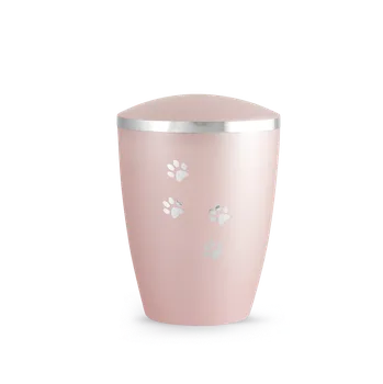 Smuteční dekorace Zvířecí urna Elegance Paws - Rose 1,5l