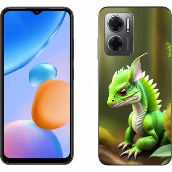 Pouzdro na mobilní telefon Gelový kryt mmCase na Xiaomi Redmi 10 5G - zelený dráček