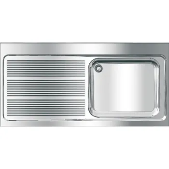 Nerezový dřez MAXIMA MAXL117-140 - živnostenský dřez 140x70 cm, odkapová plocha vlevo 2000057556