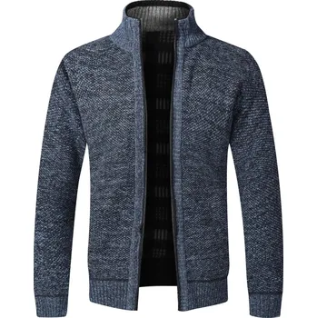 Pánský svetr Pánský kardigan na zip Barva: Modrá, Velikost: S
