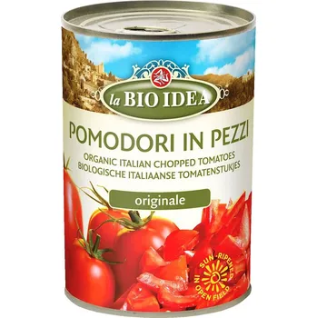 Krájená rajčata bez kůže (plechovka) BIO 400 g