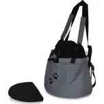 Iridog Batoh na psa 2v1 SKIPPIE no.1 šedý s tlapkami v22 x d26 x š17 cm