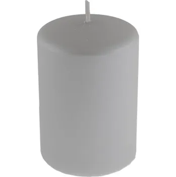 Svíčka Svíčka válec 70x100mm Metalic Mat, šedá