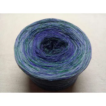 Příze Dolores 3-nitka 1000m s nopkovou nitkou (Duhové merino klubko s nopky Dolores)
