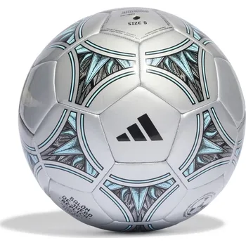 adidas Messi Club Metallic Silver/Core Black/Bliss Blue 5 Fotbalový míč adidas Messi Club Metallic Silver/Core Black/Bliss Blue 5