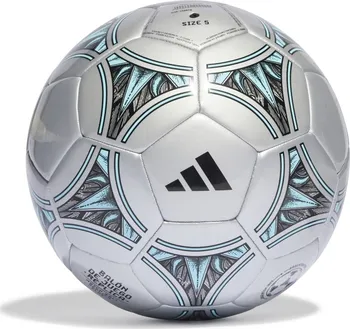 Fotbalový míč adidas Messi Club Metallic Silver/Core Black/Bliss Blue 5