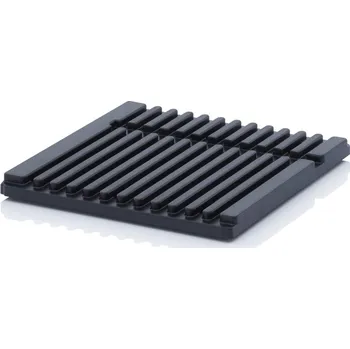 paleta ESD zásuvkový kontejner Jednotlivé komponenty Držák zásuvek, max. 12 zásuvkových drážek - Dopravní černá - materiál: ESD PS - ESD SB.H