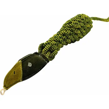 Hračka pro psa PafDog Sup Joe Hračka pro psy z kůže a bavlněných lan se zvukem, 46 cm, zelená