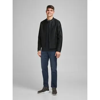 Jack & Jones Bunda z imitace kůže 12182461 Černá Regular Fit M