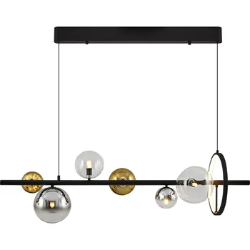 OPVIQ Závěsné osvětlení BLACK se zlatými prvky 414LRC1229