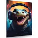 Dovido Obraz aligátor se sluchátky