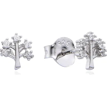 Náušnice NUBIS® Stříbrné náušnice strom života se zirkony - NB-3878