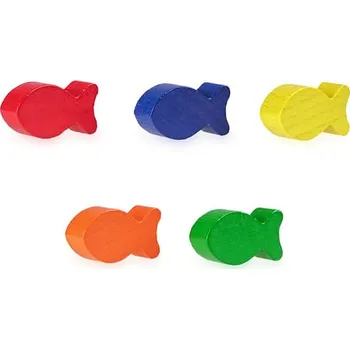 Dřevěná figurka - Ryba, barva modrá