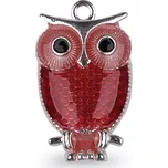 Přívěsek sova 17x27 mm, barva 8 starorůžová