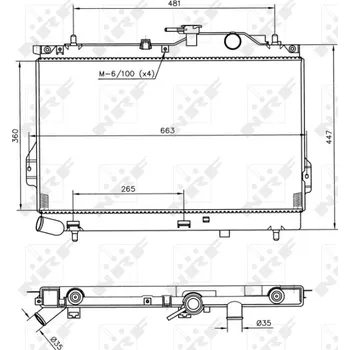 Chladič motoru Chladič, chlazení motoru NRF 53364