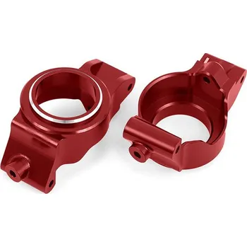 RC náhradní díl Traxxas závěs těhlice hliníkový červený (levý a pravý)