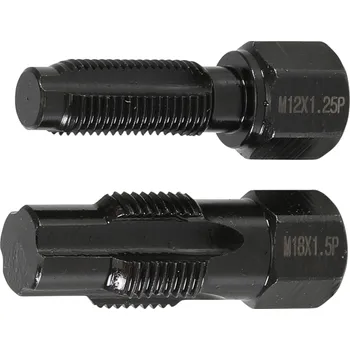 Závitořezný nástroj BGS 65591, Sada závitníků pro opravu závitu pro lambda sondu | M18 x 1,5 mm | M12 x 1,25 mm | 2dílná