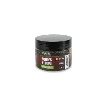 Boilies Nikl Boilies v dipu Strawberry 18+20mm 250gr