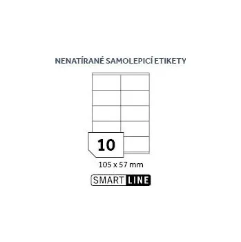 Speciální papír SMART LINE samolepicí etikety - 105 x 57 mm, 100 archů A4, 10 etiket na A4