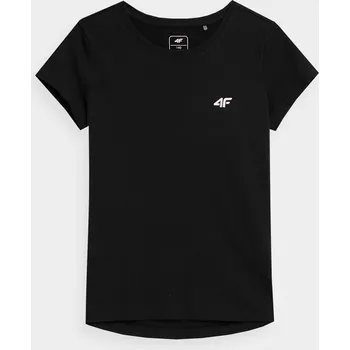 Dívčí tričko 4F 4FJAW23TTSHF0816 DEEP BLACK Dětské tričko EU 164