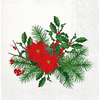 Papírový ubrousek Papírové ubrousky Vánoční růže 33/3/20 TL687000