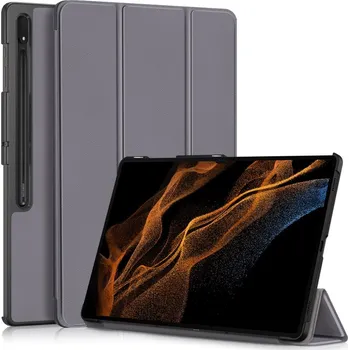 Pouzdro na tablet Case chytré zavírací pouzdro na Samsung Galaxy Tab S9 Ultra/Tab S10 Ultra - šedé