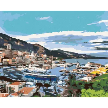 Diamondi Diamantové malování - PŘÍSTAV HERKULES Rozměr: 40x50 cm, Rámování: bez rámu a bez vypnutí plátna