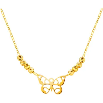 Náhrdelník Zlatý náhrdelník, anker - motýl - AP536-1392