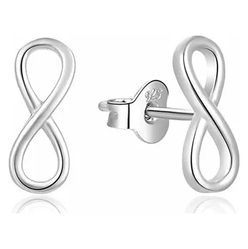 Náušnice Stříbrné náušnice pecičky nekonečno STNAU1596F