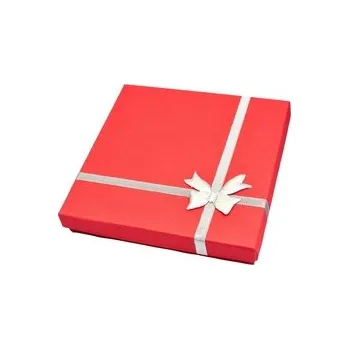 Dárková krabička Krabička dárková červená se stuhou velká