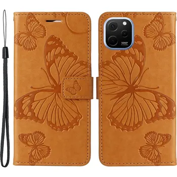 Pouzdro na mobilní telefon Big Butterfly knížkové pouzdro na Huawei Nova Y61 - žluté
