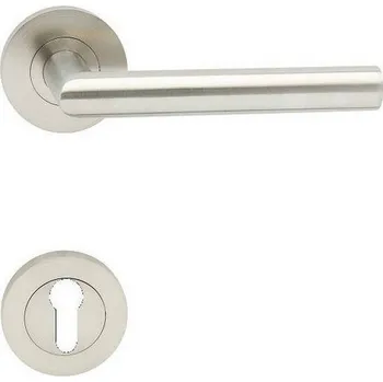 Dveřní kování COBRA VISION-R nerezové kování Provedení: pravá klika/koule - otvor pro FAB klíč PZ-RE