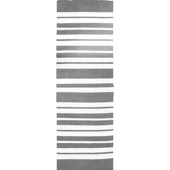 Koberec Koberec z proužků látek Stripe šedý 60x180 cm