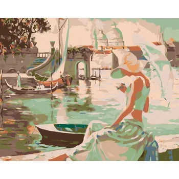 Dětské zboží Diamondi Diamantové malování - ODPOČINEK V PŘÍSTAVU Rozměr: 40x50 cm, Rámování: vypnuté plátno na rám