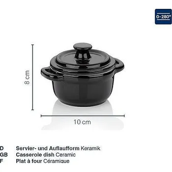 KELA Zapékací miska pekáček s poklicí MALIN 10 x 8 cm červená KL-11865