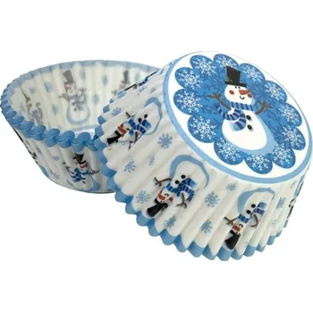 Krabice na pečivo ALVARAK GROUP a.s. Cukrářské košíčky - modrý sněhulák - 50ks