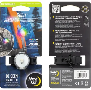 Svítilna Přenosné nabíjecí světýlko Nite Ize GoLit®- Disco-O Tech™