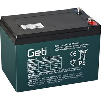 Trakční baterie Geti 04250662 baterie olověná pro elektromotory 12 V 12 Ah