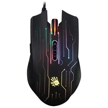 Počítač A4tech BLOODY Q81 Circuit, herní myš, 3200DPI, USB, černá RGB - Q81C