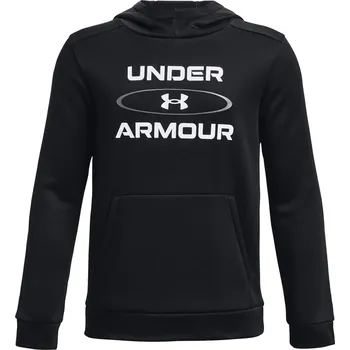 Pánská mikina Mikina s kapucí Under UA Armour Fleece Graphic HD-BLK 1373539-001 Velikost YXS