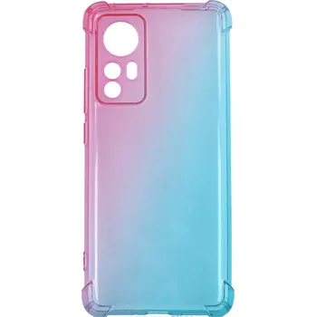 Pouzdro na mobilní telefon Kryt Xiaomi 12 Shock duhový mentolovo-růžový (obal neboli pouzdro na Xiaomi 12)