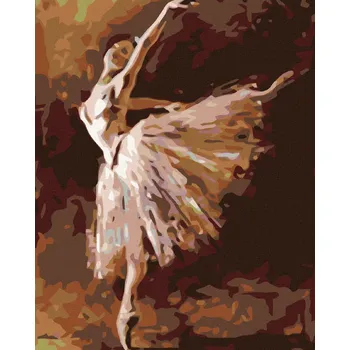 Diamondi Diamantové malování - BALETKA STOJÍCÍ NA JEDNÉ NOZE Rozměr: 40x50 cm, Rámování: bez rámu a bez vypnutí plátna