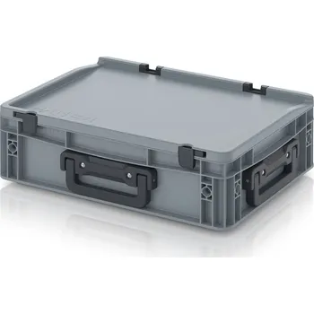 paleta Euro přepravky kufry 3G 40 x 30 x 13,5 cm - Stříbrošedá - materiál: PP - ED 43/12 HG 3G