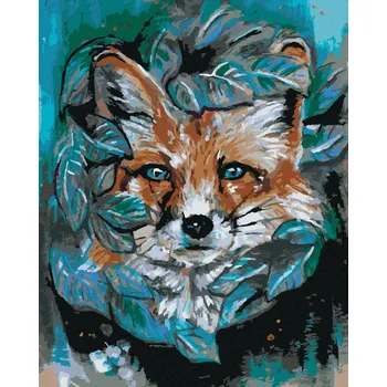 Diamondi Diamantové malování - LIŠKA S LISTY Rozměr: 40x50 cm, Rámování: bez rámu a bez vypnutí plátna